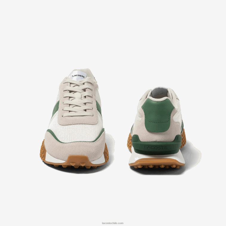 hombres Lacoste blanco/verde 082 tenis l-spin deluxe de piel N6XZ21738