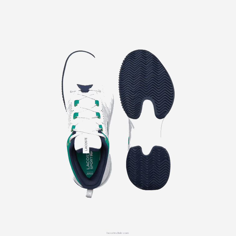 hombres Lacoste blanco/verde 082 tenis textiles ag-lt21 N6XZ21903