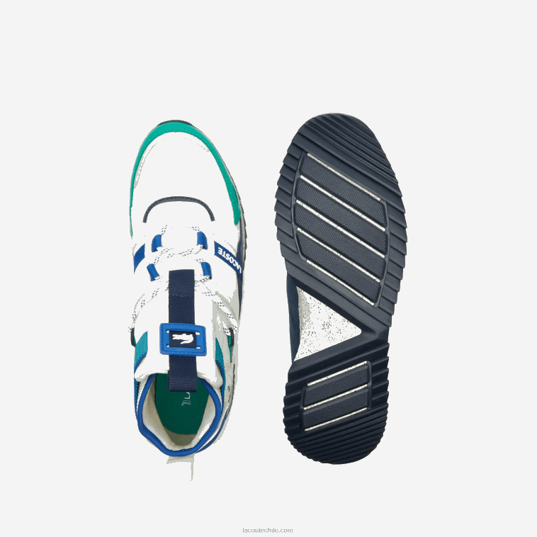 hombres Lacoste blanco verde wg1 zapatos de exterior de cuero y sintético run breaker N6XZ21847