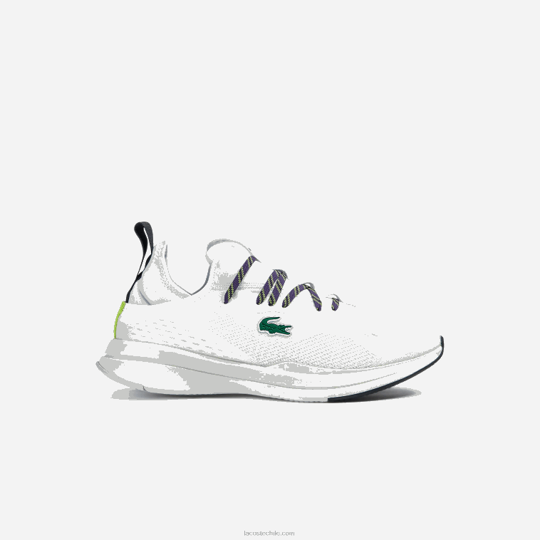 hombres Lacoste blanco y hueso 65t tenis run spin comfort N6XZ21795