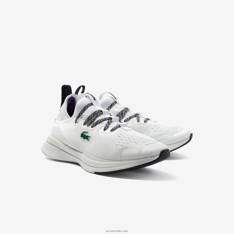 hombres Lacoste blanco y hueso 65t tenis run spin comfort N6XZ21795