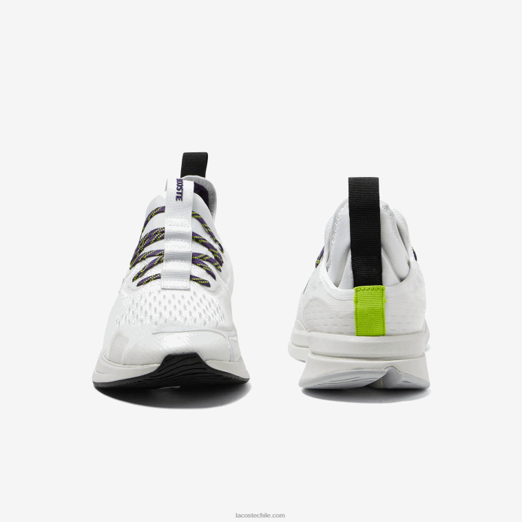 hombres Lacoste blanco y hueso 65t tenis run spin comfort N6XZ21795