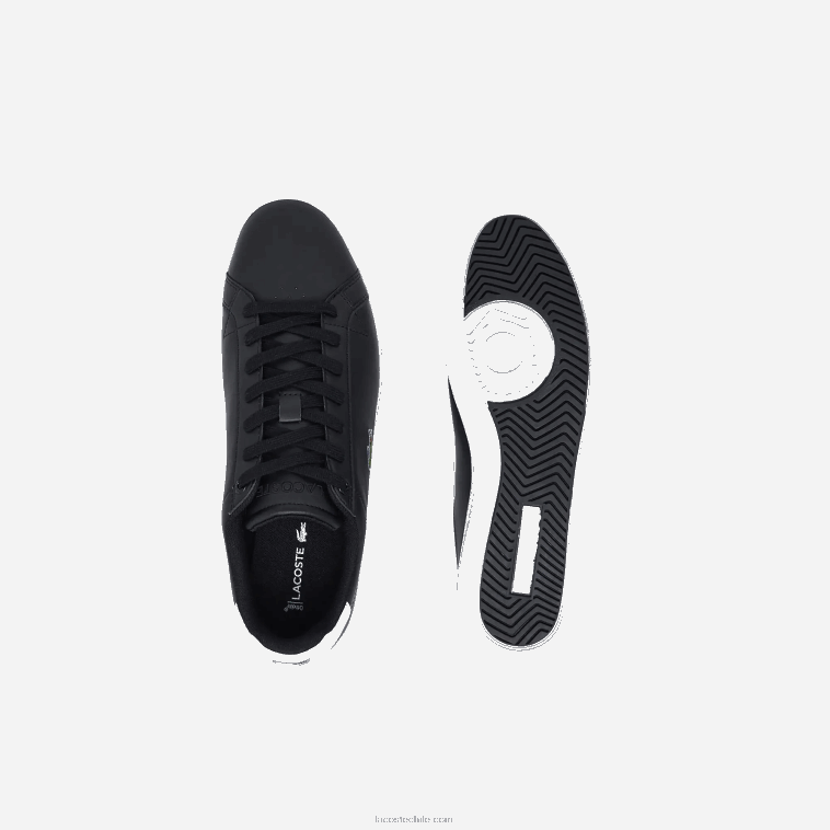 hombres Lacoste blanco y negro 312 tenis Graduate Pro de piel N6XZ21909