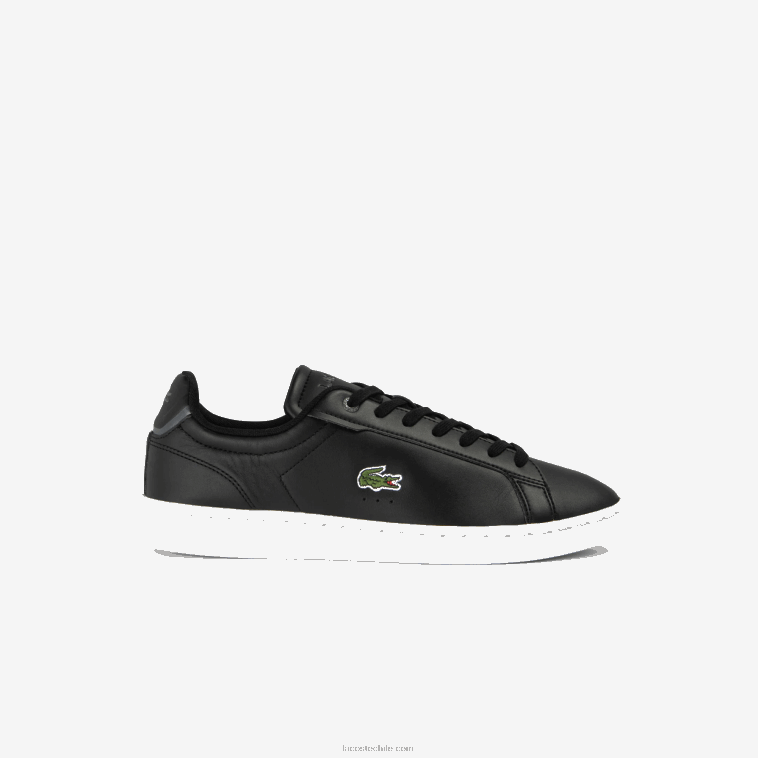 hombres Lacoste blanco y negro 312 zapatillas carnaby pro bl de piel a tono N6XZ21742