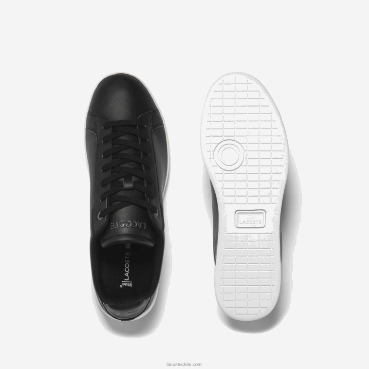 hombres Lacoste blanco y negro 312 zapatillas carnaby pro bl de piel a tono N6XZ21742