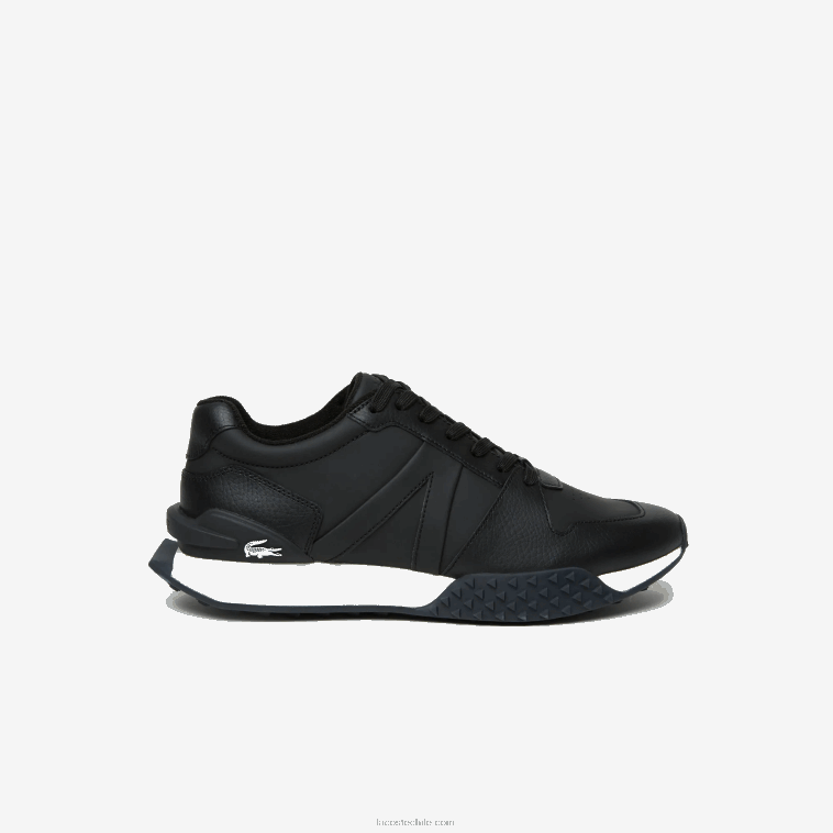 hombres Lacoste blanco y negro 312 zapatillas l-spin deluxe 2.0 sintéticas N6XZ21763