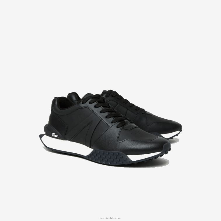 hombres Lacoste blanco y negro 312 zapatillas l-spin deluxe 2.0 sintéticas N6XZ21763