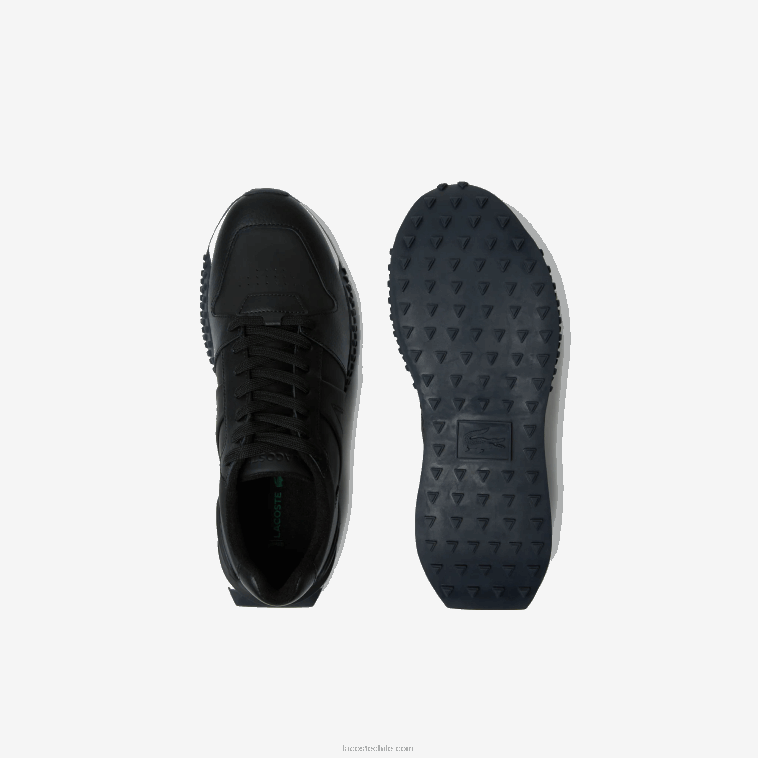 hombres Lacoste blanco y negro 312 zapatillas l-spin deluxe 2.0 sintéticas N6XZ21763
