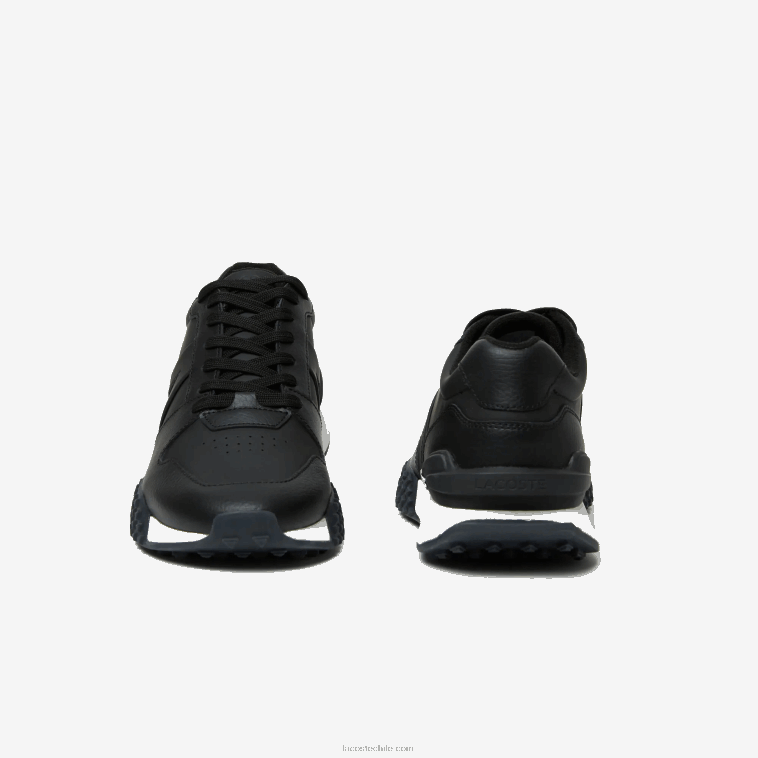 hombres Lacoste blanco y negro 312 zapatillas l-spin deluxe 2.0 sintéticas N6XZ21763