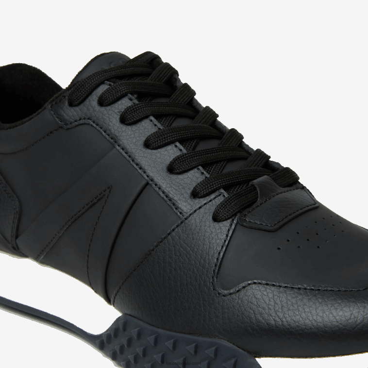 hombres Lacoste blanco y negro 312 zapatillas l-spin deluxe 2.0 sintéticas N6XZ21763