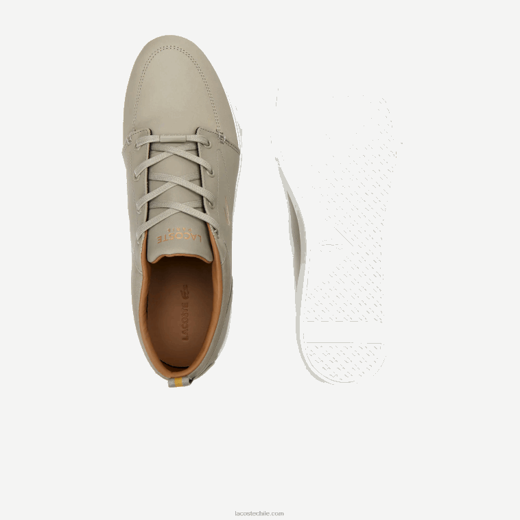 hombres Lacoste blanquecino 18c náuticos de piel bayliss N6XZ21719