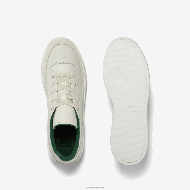 hombres Lacoste blanquecino 18c tenis g80 club de cuero a tono N6XZ21739