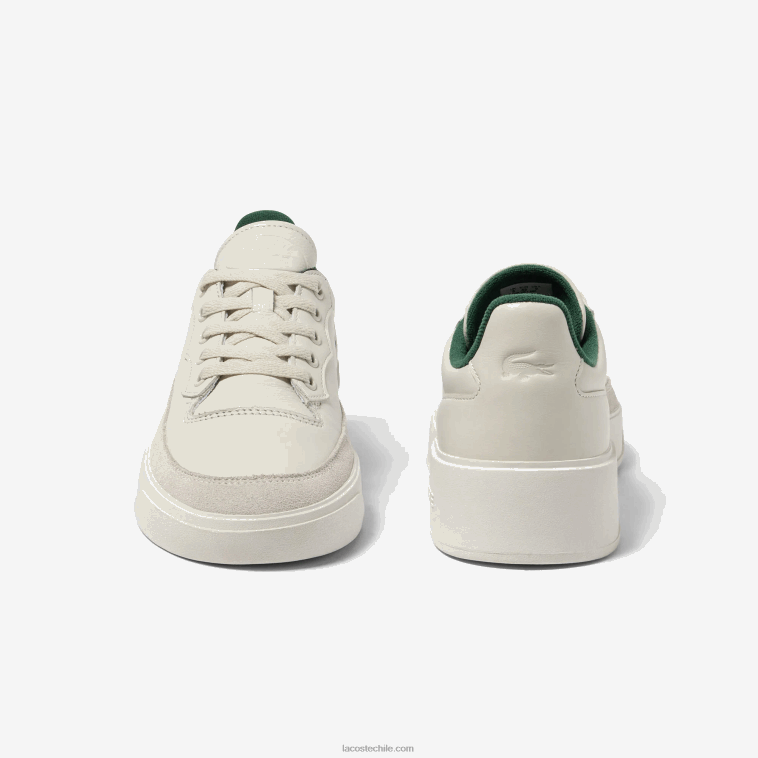 hombres Lacoste blanquecino 18c tenis g80 club de cuero a tono N6XZ21739