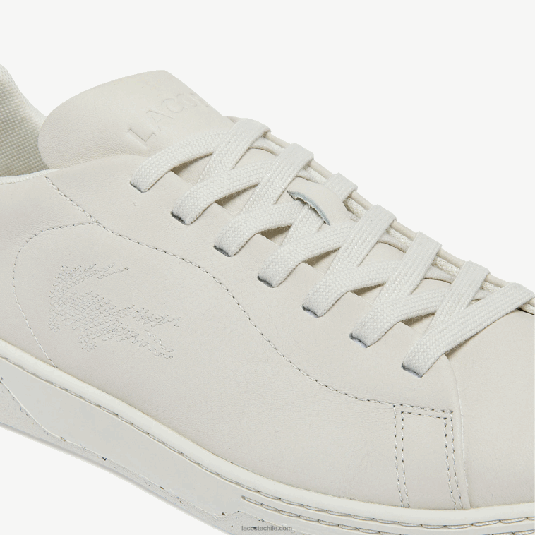 hombres Lacoste blanquecino 18c zapatillas Court Zero de piel N6XZ21873