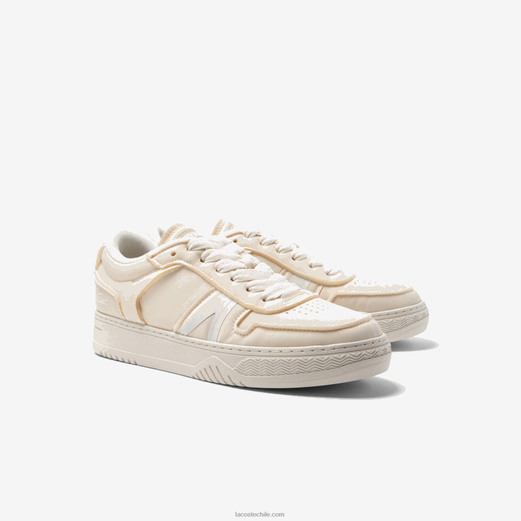 hombres Lacoste blanquecino 18c zapatillas l001 de tejido artesanal N6XZ21746