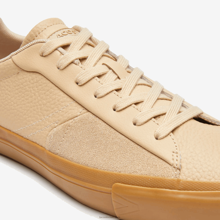 hombres Lacoste chicle bronceado tg5 zapatillas l006 de piel a tono N6XZ21895