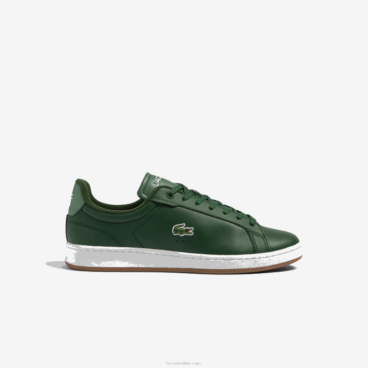 hombres Lacoste grg de goma verde oscuro tenis carnaby pro con suela de goma N6XZ21723
