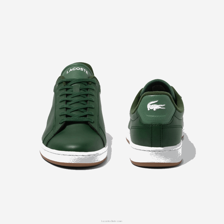 hombres Lacoste grg de goma verde oscuro tenis carnaby pro con suela de goma N6XZ21723