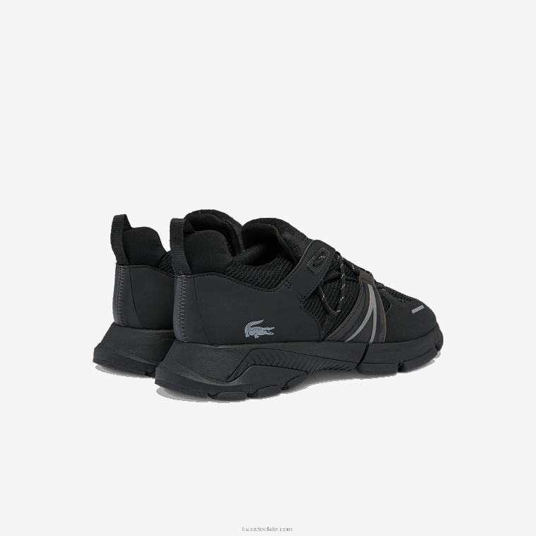 hombres Lacoste negro 02h zapatillas l003 textil N6XZ21796