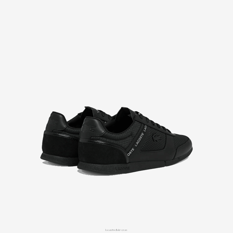 hombres Lacoste negro 02h zapatillas menerva textil N6XZ21701