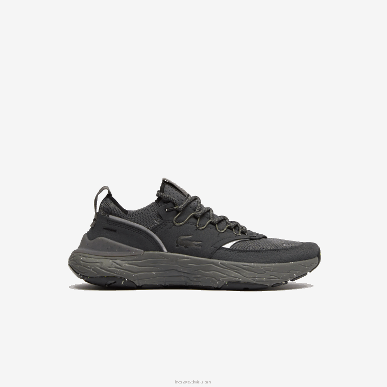 hombres Lacoste negro 02h zapatillas re-comfort de material sintético y textil N6XZ21783