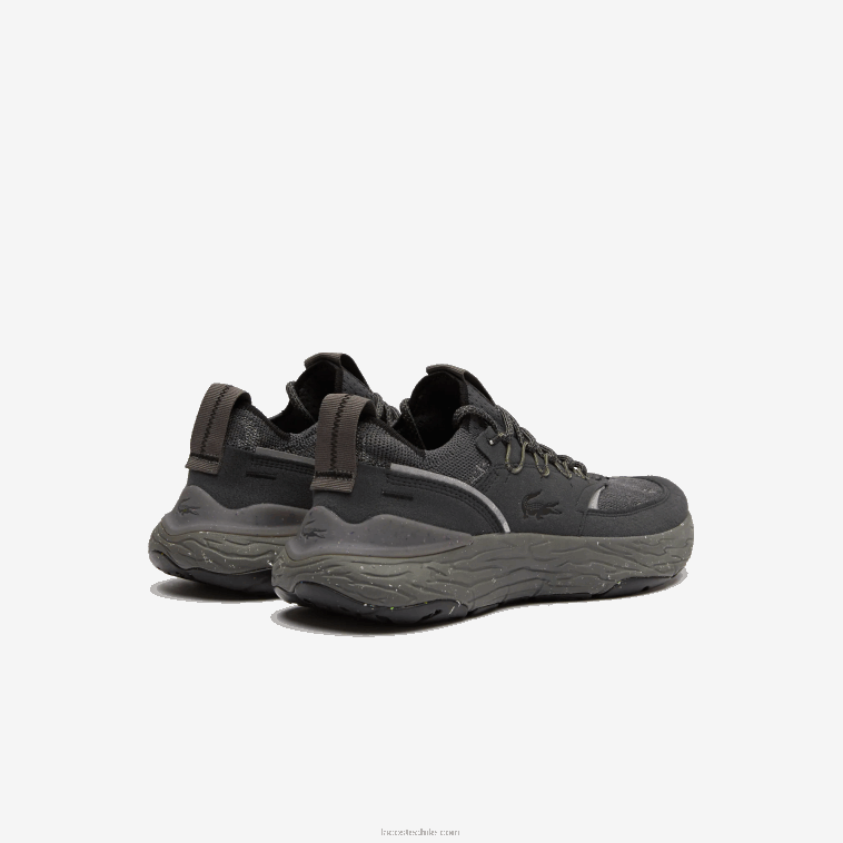 hombres Lacoste negro 02h zapatillas re-comfort de material sintético y textil N6XZ21783