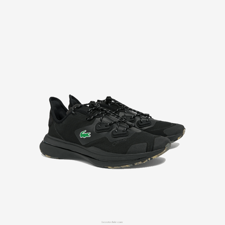 hombres Lacoste negro 02h zapatillas run spin ultra gtx textil N6XZ21838