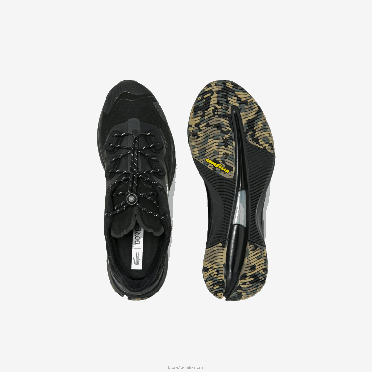 hombres Lacoste negro 02h zapatillas run spin ultra gtx textil N6XZ21838