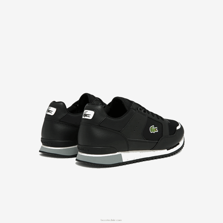 hombres Lacoste negro y gris 231 zapatillas deportivas partner piste de material sintético y textil N6XZ21720