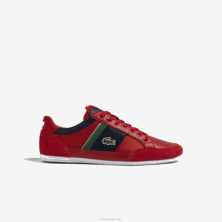 hombres Lacoste rojo marino rs7 zapatillas chaymon textil N6XZ21737