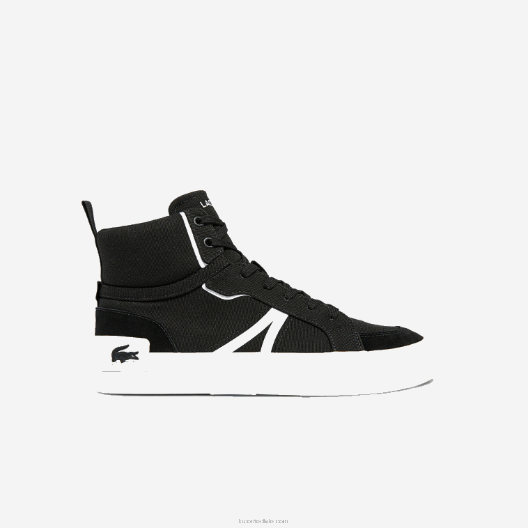 hombres Lacoste blanco y negro 312 tenis l004 mid de lona N6XZ21804 hombres Lacoste blanco y negro 312 tenis l004 mid de lona N6XZ21804