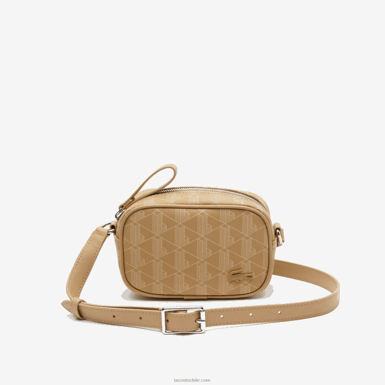 mujer Lacoste beige vienés l01 bandolera pequeña con monograma estampado N6XZ22794 mujer Lacoste beige vienés l01 bandolera pequeña con monograma estampado N6XZ22794