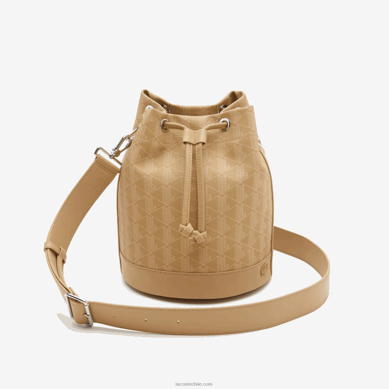 mujer Lacoste beige vienés l01 bolsa bombonera con monograma estampado N6XZ22869 mujer Lacoste beige vienés l01 bolsa bombonera con monograma estampado N6XZ22869
