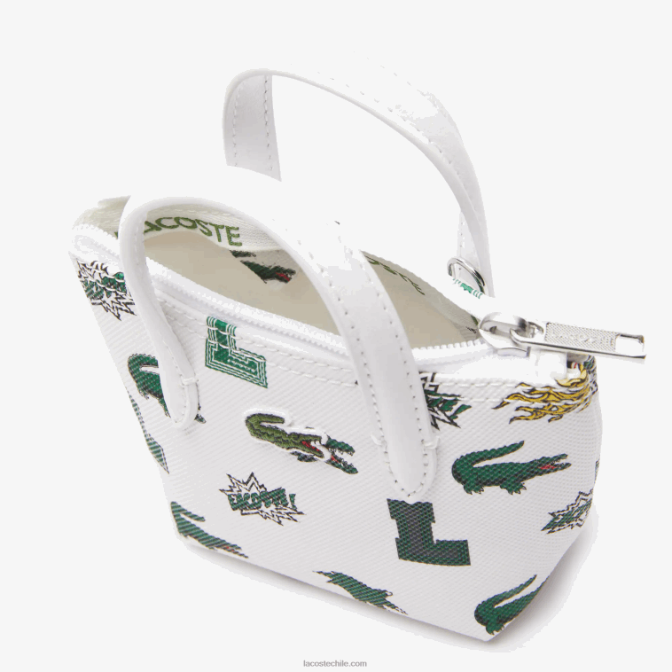 mujer Lacoste blanc croc por toda la prenda l05 bolso nano con estampado de cómic N6XZ22883