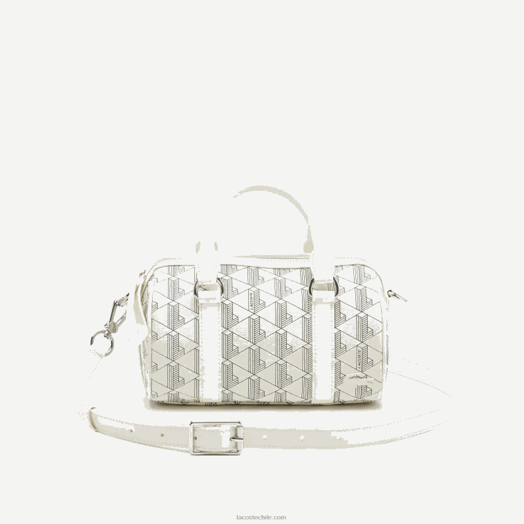 mujer Lacoste farina sinople f89 bolsa boston con monograma estampado N6XZ22878