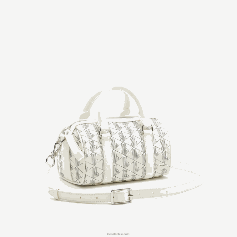 mujer Lacoste farina sinople f89 bolsa boston con monograma estampado N6XZ22878