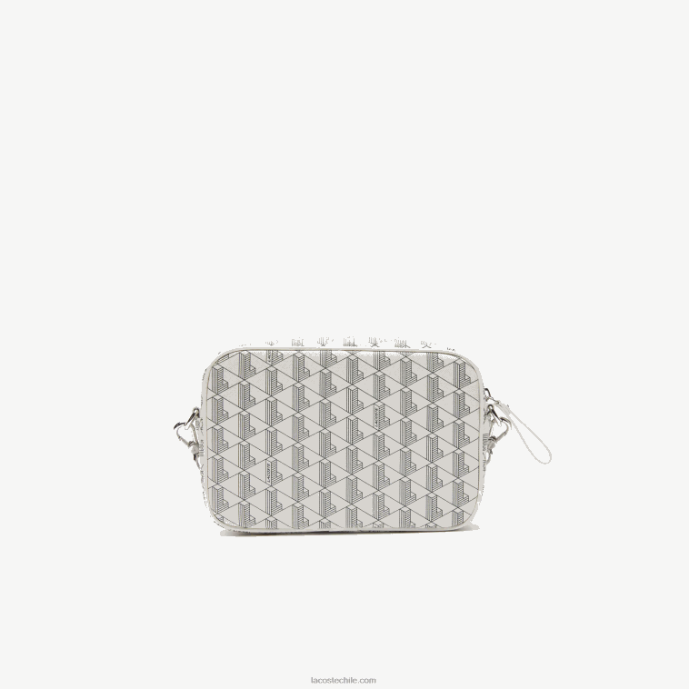 mujer Lacoste farina sinople f89 bolsa crossover con monograma y cremallera N6XZ22856