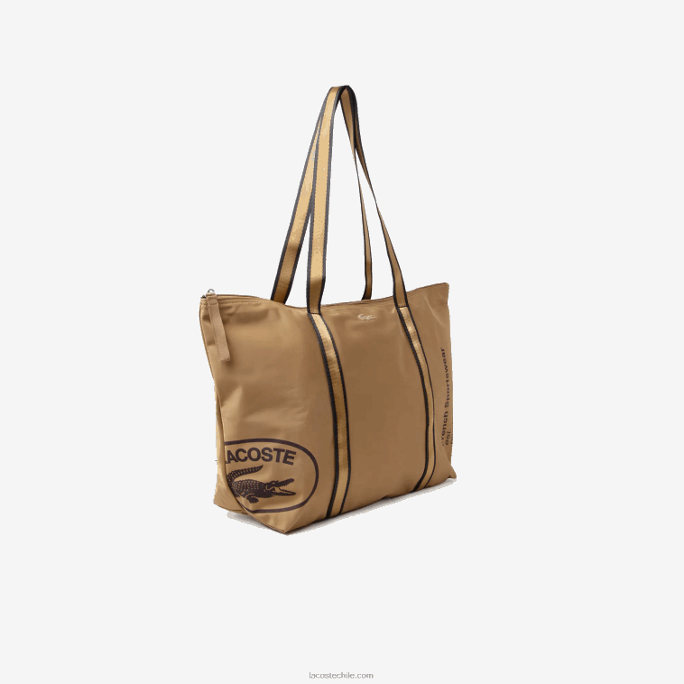 mujer Lacoste frondoso negro l20 bolso de compras plegable N6XZ22826