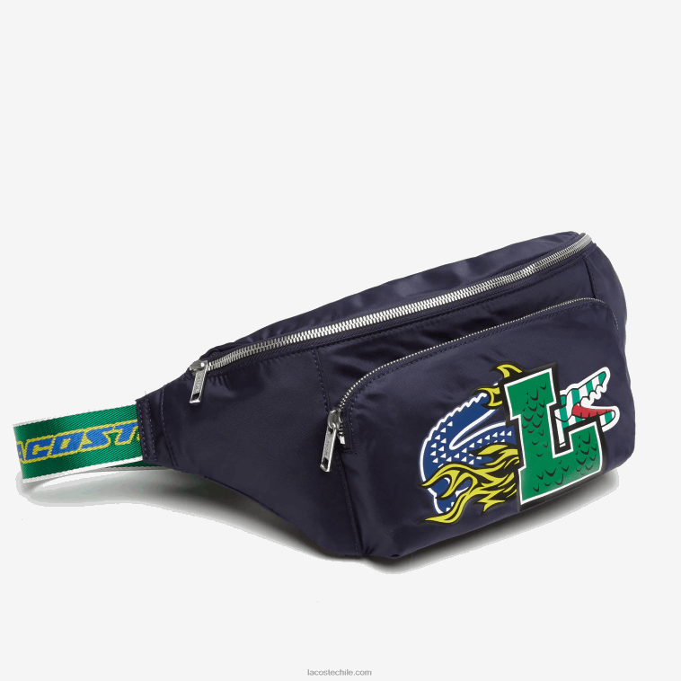 mujer Lacoste marina 166 jardín l28 bolsa de insignias con efecto de cómic N6XZ22028
