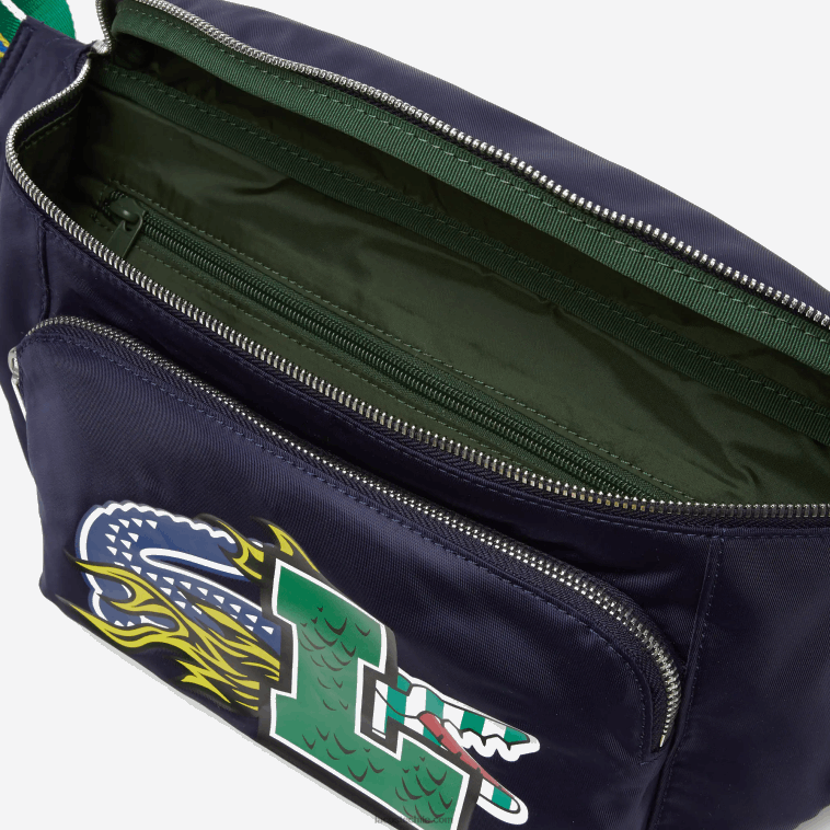 mujer Lacoste marina 166 jardín l28 bolsa de insignias con efecto de cómic N6XZ22028