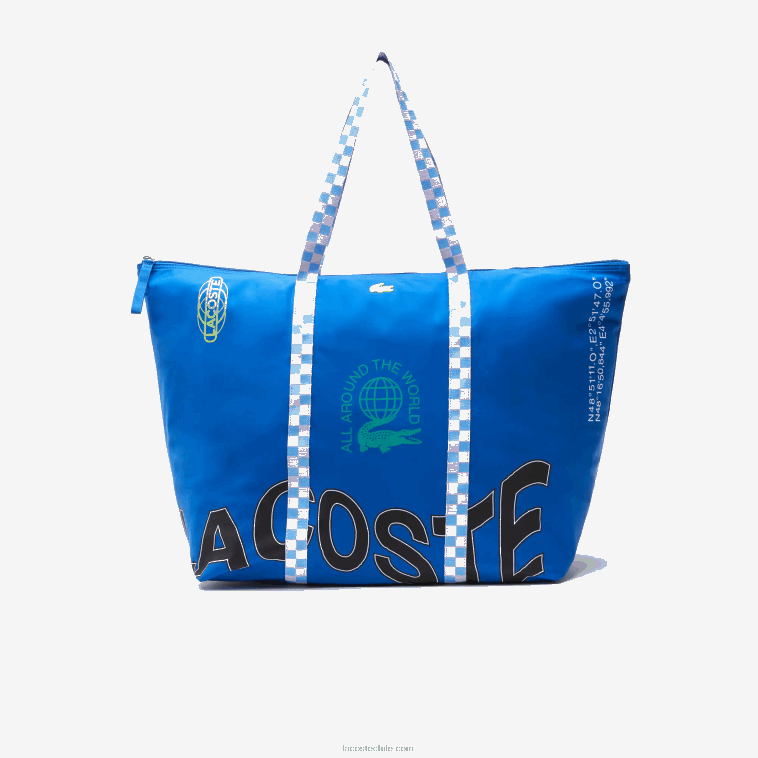 mujer Lacoste marina por todas partes l09 bolsa de fin de semana plegable N6XZ22850