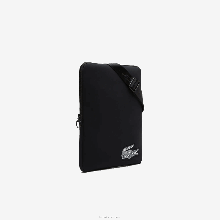 mujer Lacoste negro 000 bolsa crossbody de fibra reciclada N6XZ21971