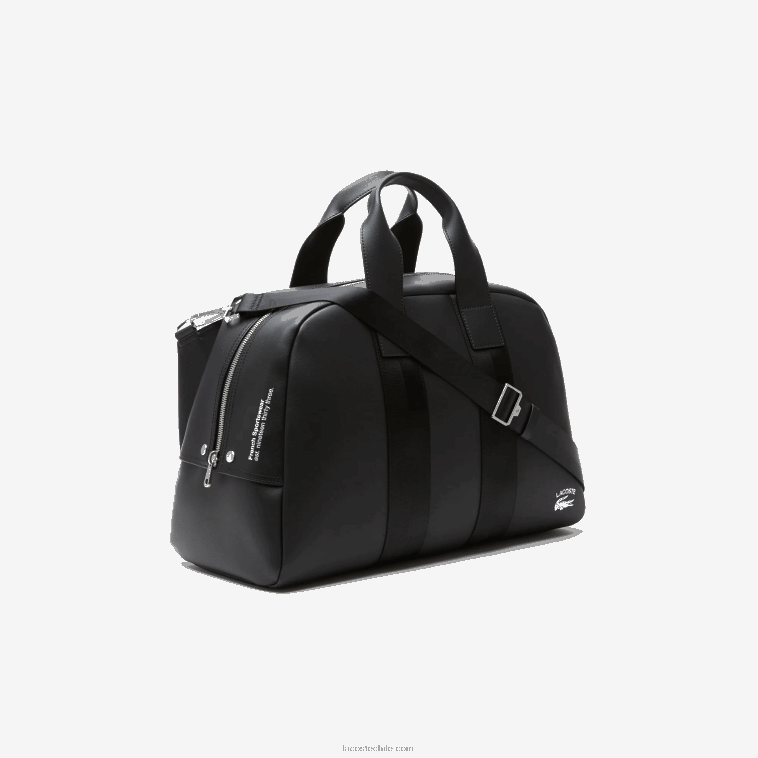 mujer Lacoste negro 000 bolsa de fin de semana de piel flexible N6XZ22101