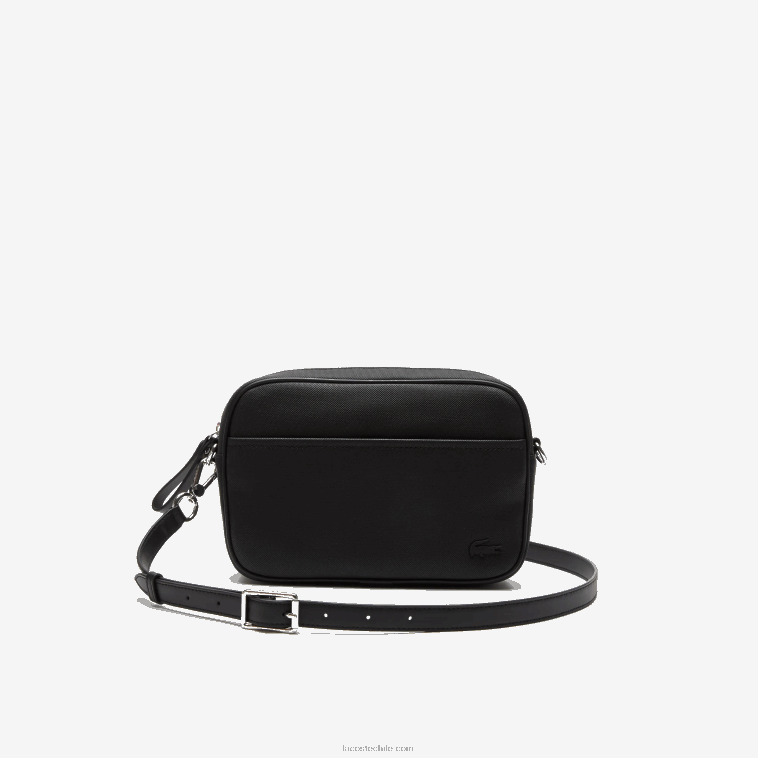 mujer Lacoste negro 000 bolso cruzado con bolsillo plano y cremallera N6XZ22868