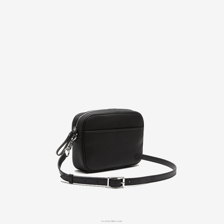 mujer Lacoste negro 000 bolso cruzado con bolsillo plano y cremallera N6XZ22868