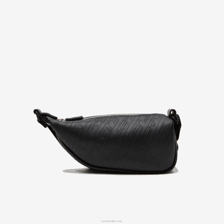 mujer Lacoste negro 000 bolso de hombro con logo estampado - pequeño N6XZ21964