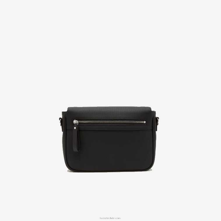 mujer Lacoste negro 000 bolso messenger con cierre de hebilla N6XZ22873