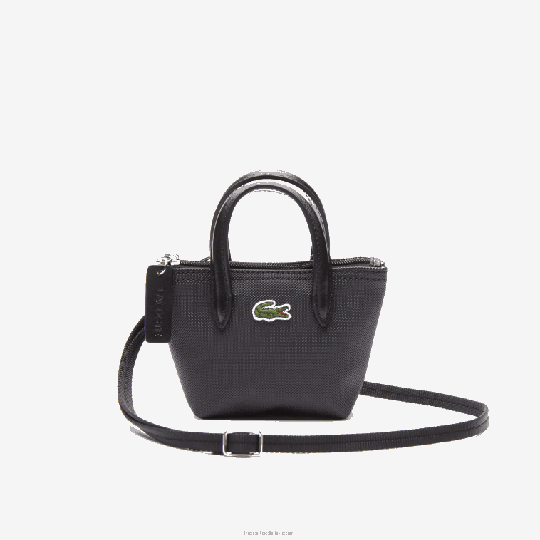 mujer Lacoste negro 000 l.12.12 bolsa de compras con correa para el hombro desmontable N6XZ22886
