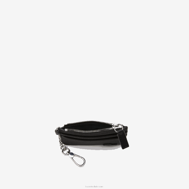 mujer Lacoste negro 000 tarjetero con 4 ranuras y cremallera N6XZ22806
