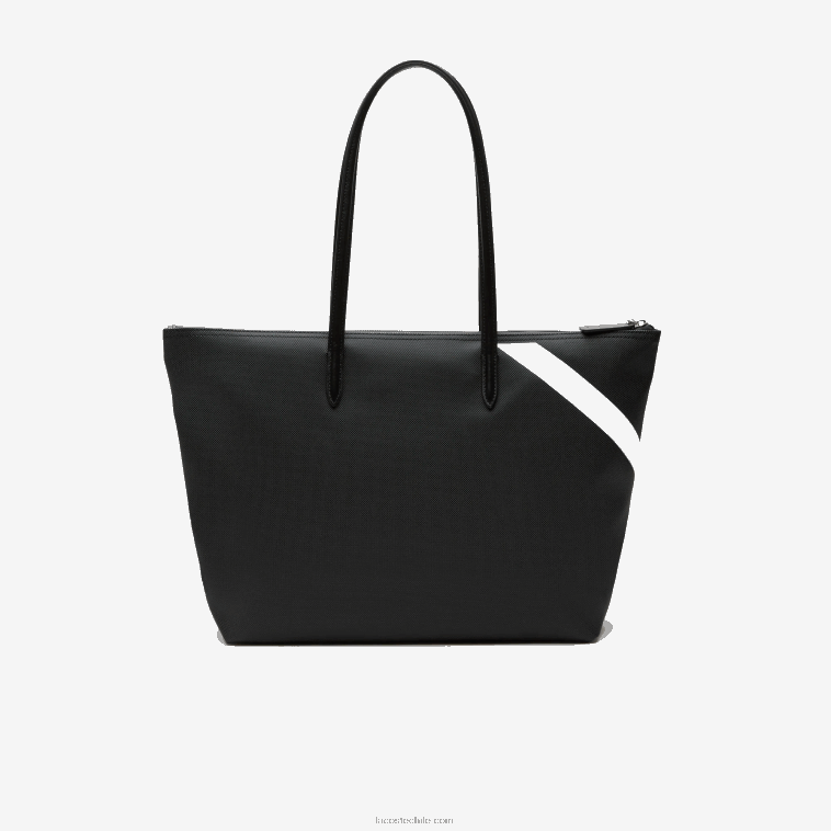 mujer Lacoste negro marina blanco k35 bolsa de compras con rayas en bloques de color en contraste N6XZ22890